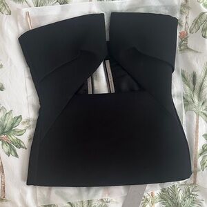 Rick Owens  Black structural Strapless Top